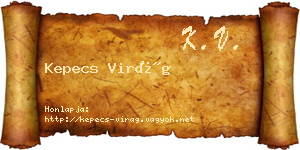 Kepecs Virág névjegykártya