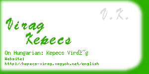 virag kepecs business card